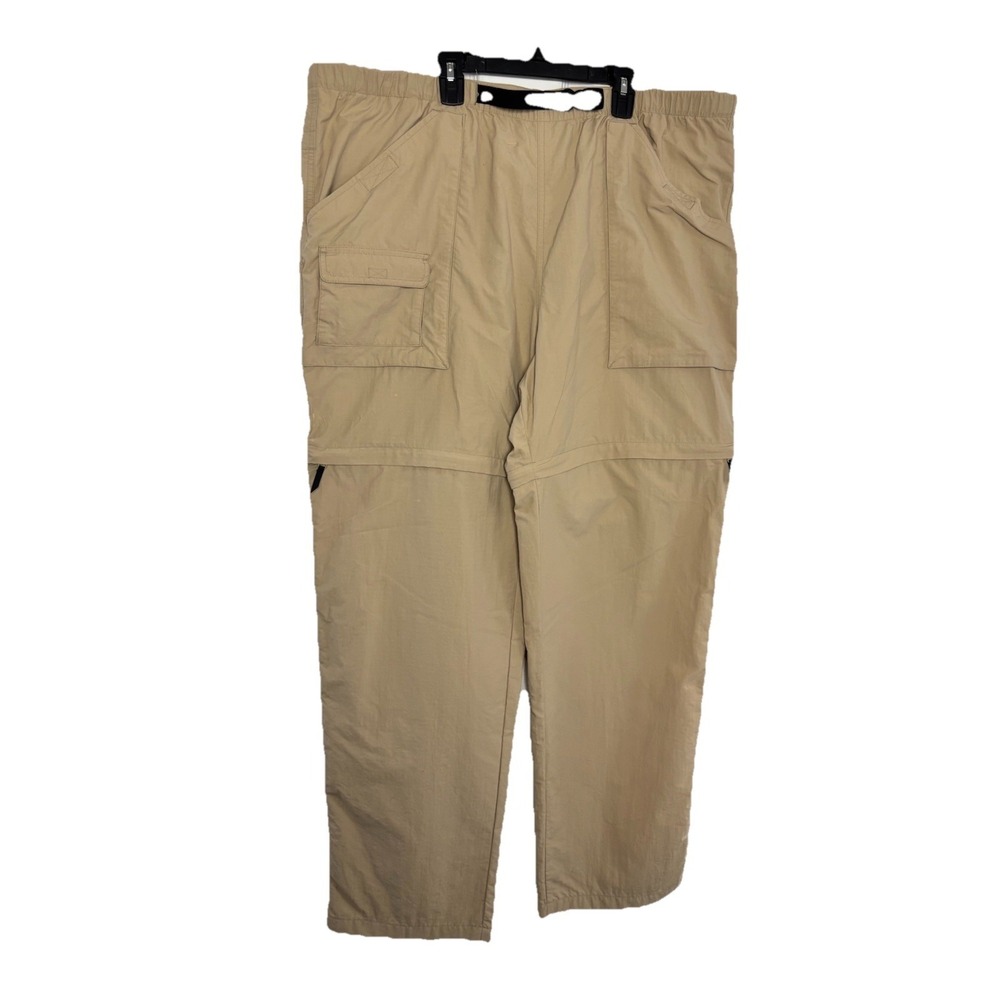 Lands Ends‎ Men's 40-42 x 32 Convertible Cargo Outdoor Hiking Pants Khaki Beige